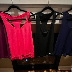 Nike Women's Tank Tops - Pink, Black, Navy and Magenta